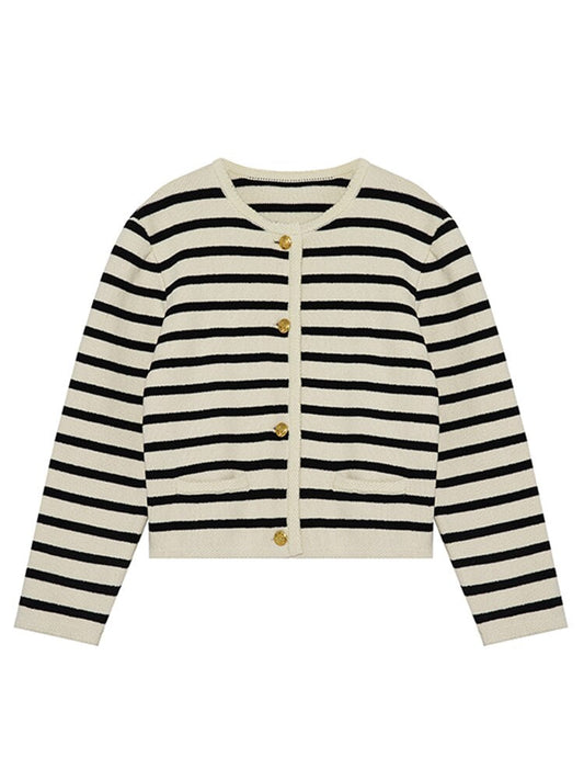 SophiesVest I Gestreifte Strickjacke für Frauen