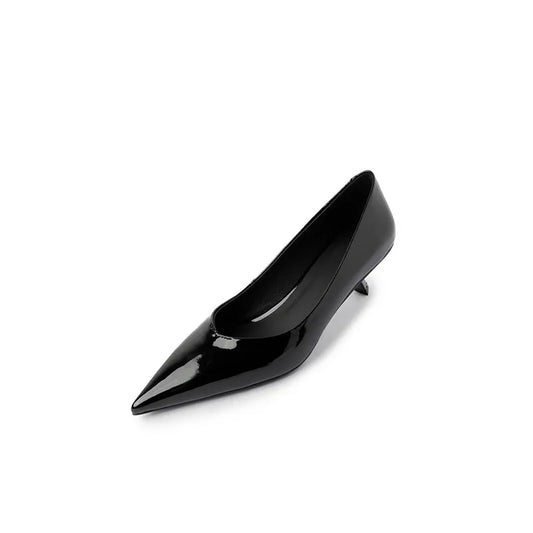 Hochwertiges Leder elegante spitze High Heel Pumps