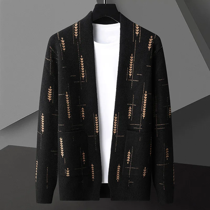 Strickjacke mit originellem Jacquardmuster