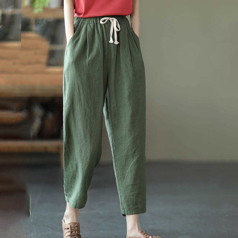 Kara - Hose aus frischem Leinen und Baumwolle