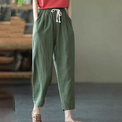 Kara - Hose aus frischem Leinen und Baumwolle