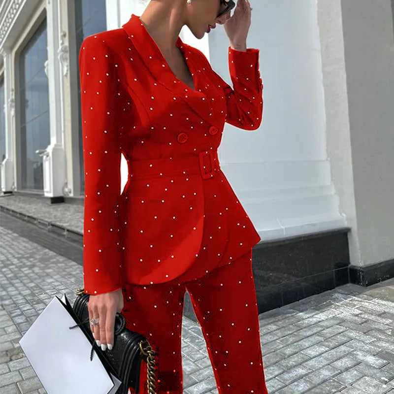 Chastity - Gepunkteter, schmal geschnittener Blazer für Oberbekleidung