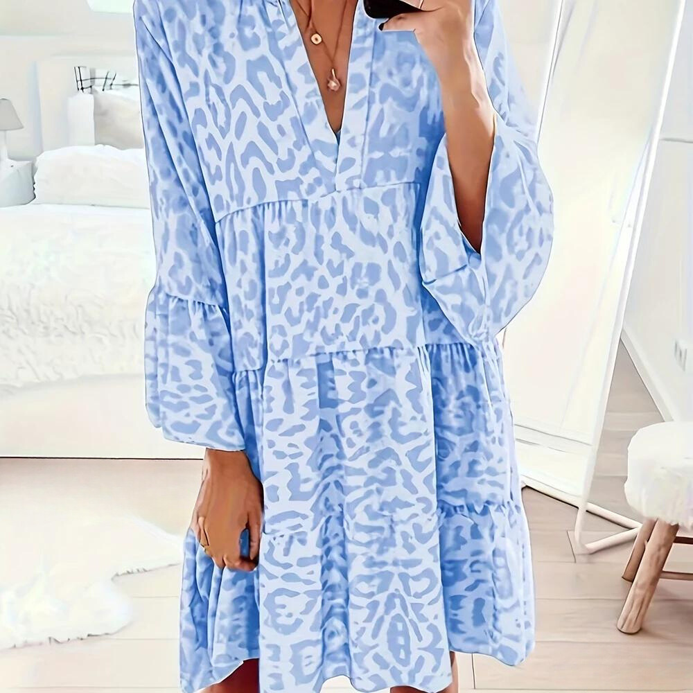Salem - Boho-Kleid mit Leopardenmuster für Damen, große Größe