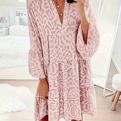 Salem - Boho-Kleid mit Leopardenmuster für Damen, große Größe