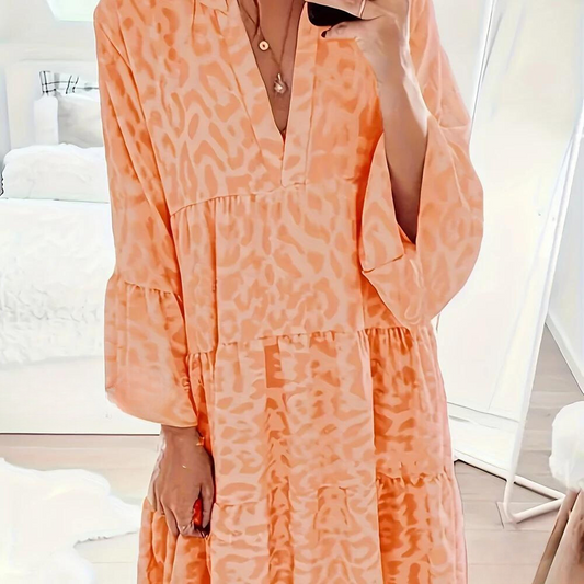 Salem - Boho-Kleid mit Leopardenmuster für Damen, große Größe