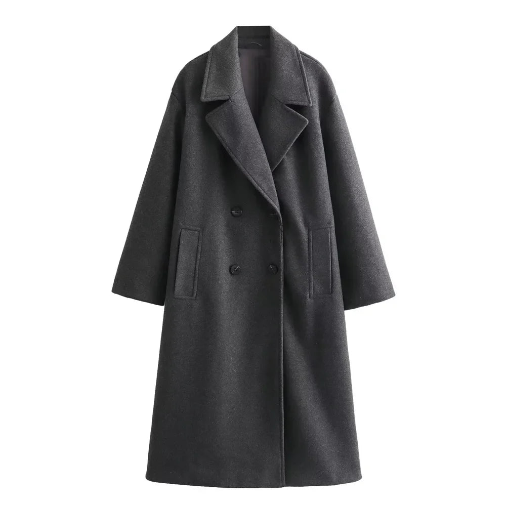 Eleganter langer Wintermantel für Frauen - Wileen