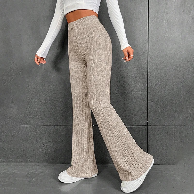 Eva | Gerippte Palazzo-Hose | Lässiger Chic | Weicher Stoff
