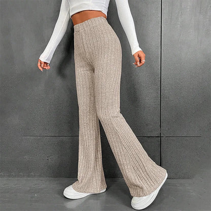 Eva | Gerippte Palazzo-Hose | Lässiger Chic | Weicher Stoff