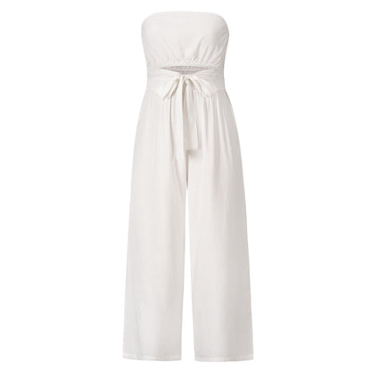 Trägerloser Jumpsuit mit weitem Bein | Sommer 2024 Chic Romper | Sexy Slim Fit