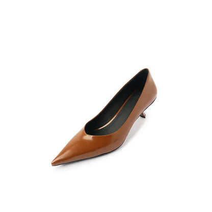 Hochwertiges Leder elegante spitze High Heel Pumps