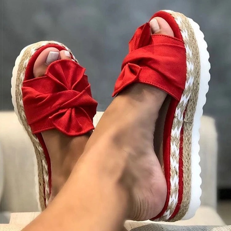 SCARLET | Trendige stylische Sommersandalen mit Schleife