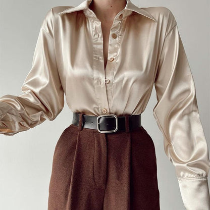 WijnandasBlouse I Satinbluse für Frauen