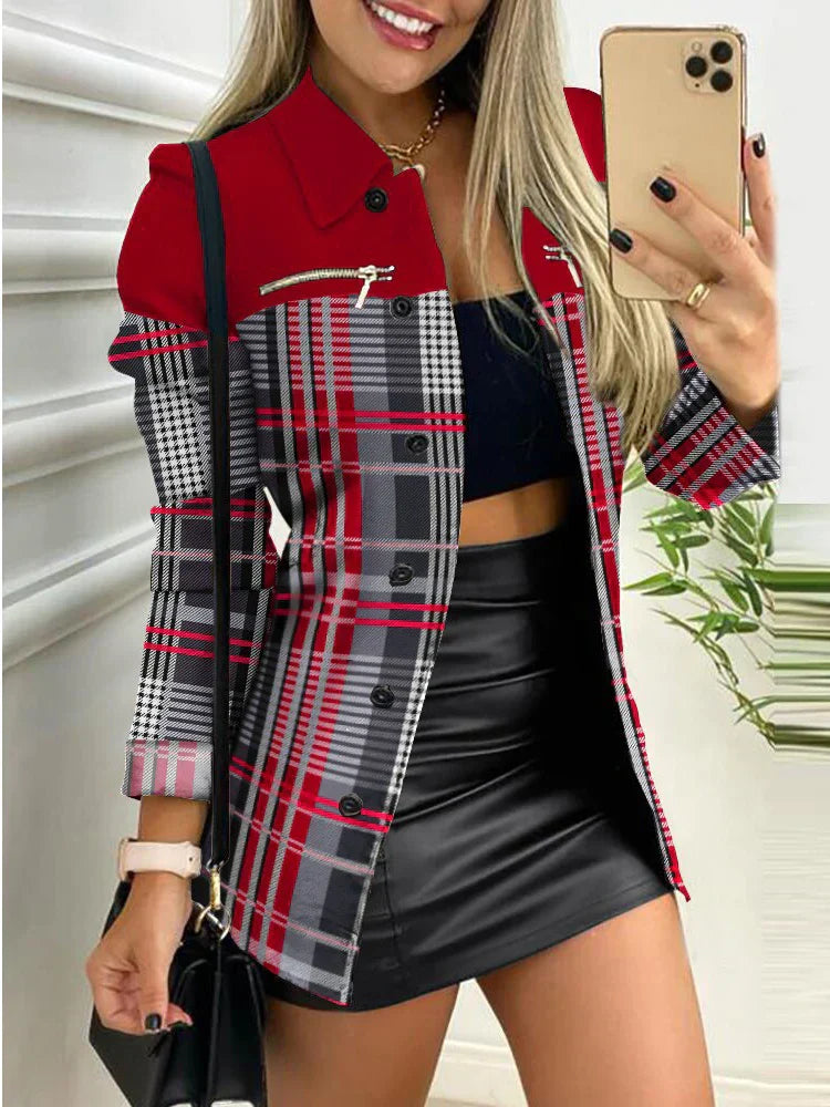 Michellen - Schicke geometrische Jacke für Frauen