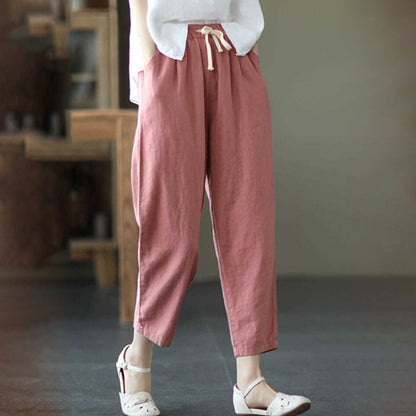 Kara - Hose aus frischem Leinen und Baumwolle