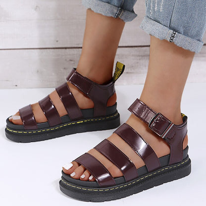 Elegante flache Gladiatorensandalen - Everlee