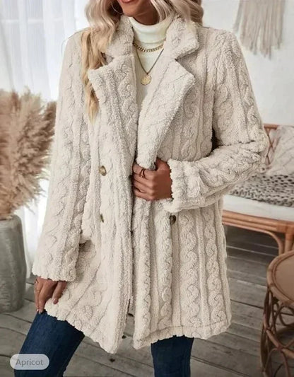 Lässiger langärmeliger Mantel mit Kragen