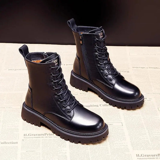 Gefütterte Winterstiefel - Elegante Stiefel für kaltes Wetter
