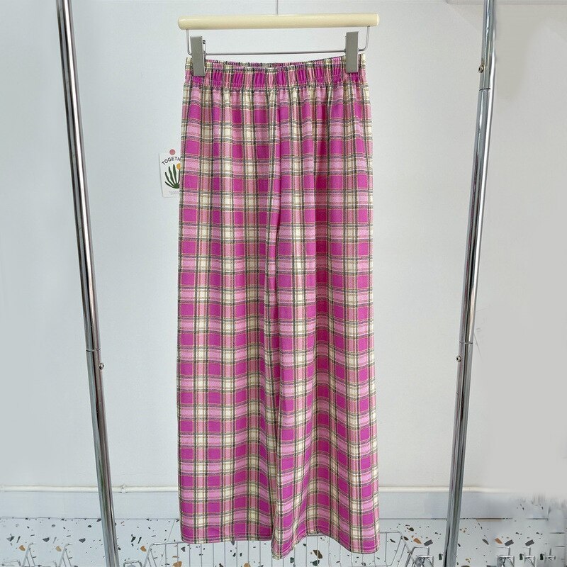 Paola-Hose - Karierte Damenhose mit hohem Bund für einen trendigen und lässigen Look