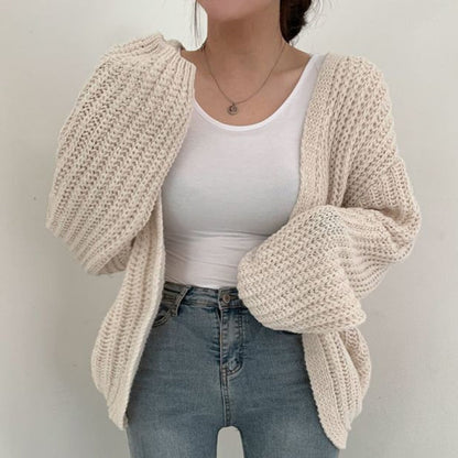 AnniesVest I Grobgestrickte Strickjacke in Übergröße