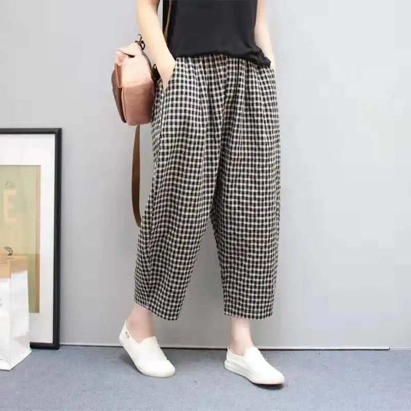 Wennyfred - Sommerliche karierte Mode-Hose