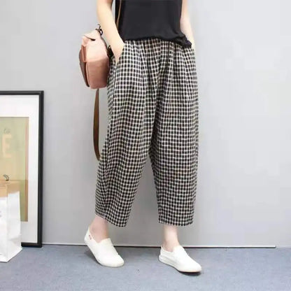 Wennyfred - Sommerliche karierte Mode-Hose