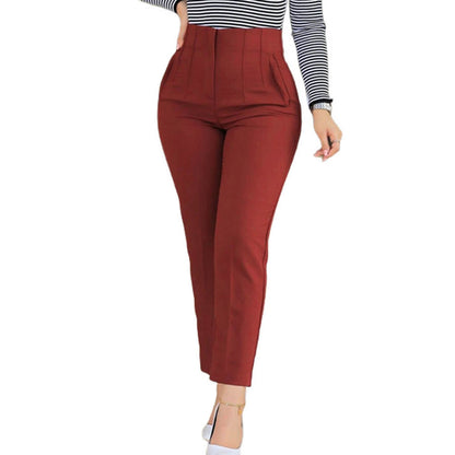 Allegra Hose - Hoch geschnittene, schmal geschnittene Damenhose für einen eleganten Look