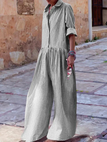 Kitty - Stylischer Karo-Overall für Frauen
