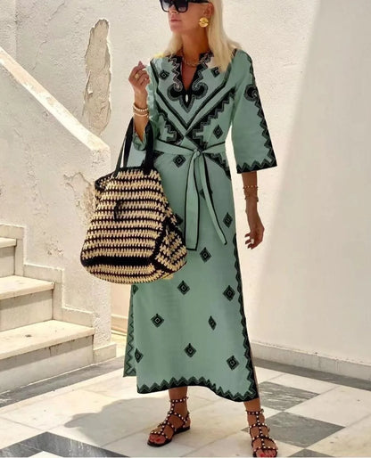 Ariah - Vintage-Leinenkleid