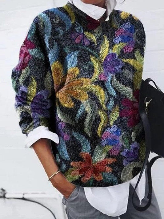 Genevieve | Modischer Blumenpullover