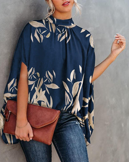 Elegante, locker sitzende Bluse mit Fledermausärmeln für den Sommer | Casual Fashion Streetwear Top