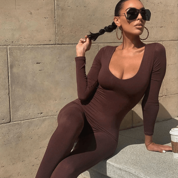 Eleganter langärmeliger Damen-Jumpsuit