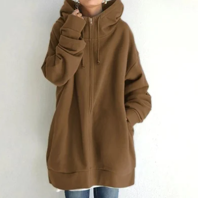 Amelie - Damen Hoodie mit Reißverschluss für Herbst/Winter
