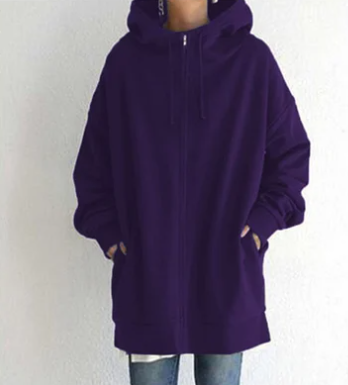 Amelie - Damen Hoodie mit Reißverschluss für Herbst/Winter