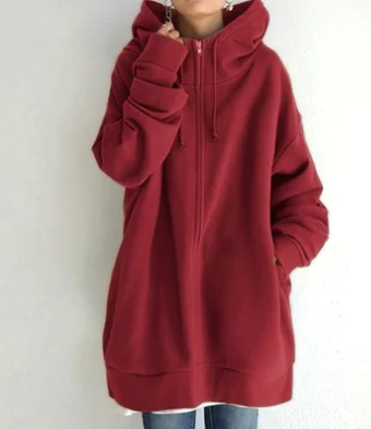 Amelie - Damen Hoodie mit Reißverschluss für Herbst/Winter