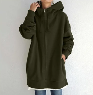 Amelie - Damen Hoodie mit Reißverschluss für Herbst/Winter