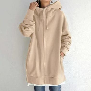 Amelie - Damen Hoodie mit Reißverschluss für Herbst/Winter