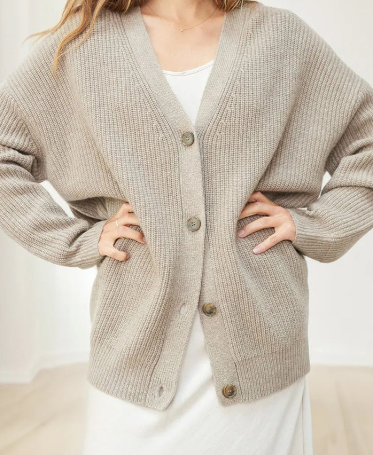 Cocoon Strickjacke aus Kaschmir
