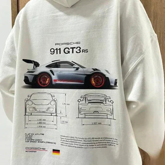 Maxime - Oversize-Hoodie mit Rennmotiv für einen gewagten Look