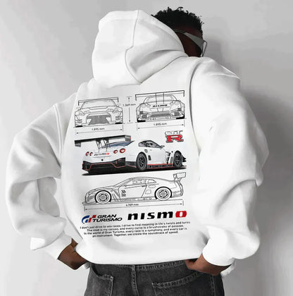 Maxime - Oversize-Hoodie mit Rennmotiv für einen gewagten Look