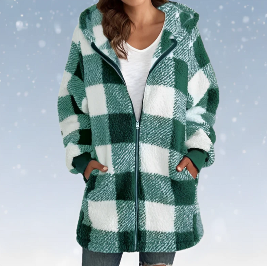 Raegan - Kuscheliger karierter Hoodie für Frauen