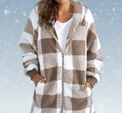 Raegan - Kuscheliger karierter Hoodie für Frauen