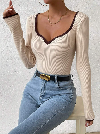 Aria - Strickpullover mit V-Ausschnitt für Damen