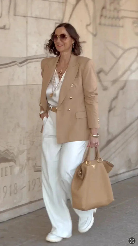Damen Blazer - Eleganter Stil - Doppelknopfverschluss, Professionell - Perfekt für formelle Anlässe