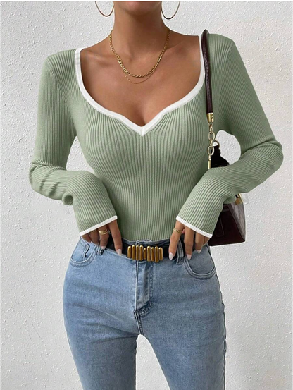 Aria - Strickpullover mit V-Ausschnitt für Damen