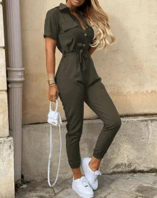Button Down Jumpsuit - Zeitlos - Weiche Baumwolle - Perfekt für jede Gelegenheit