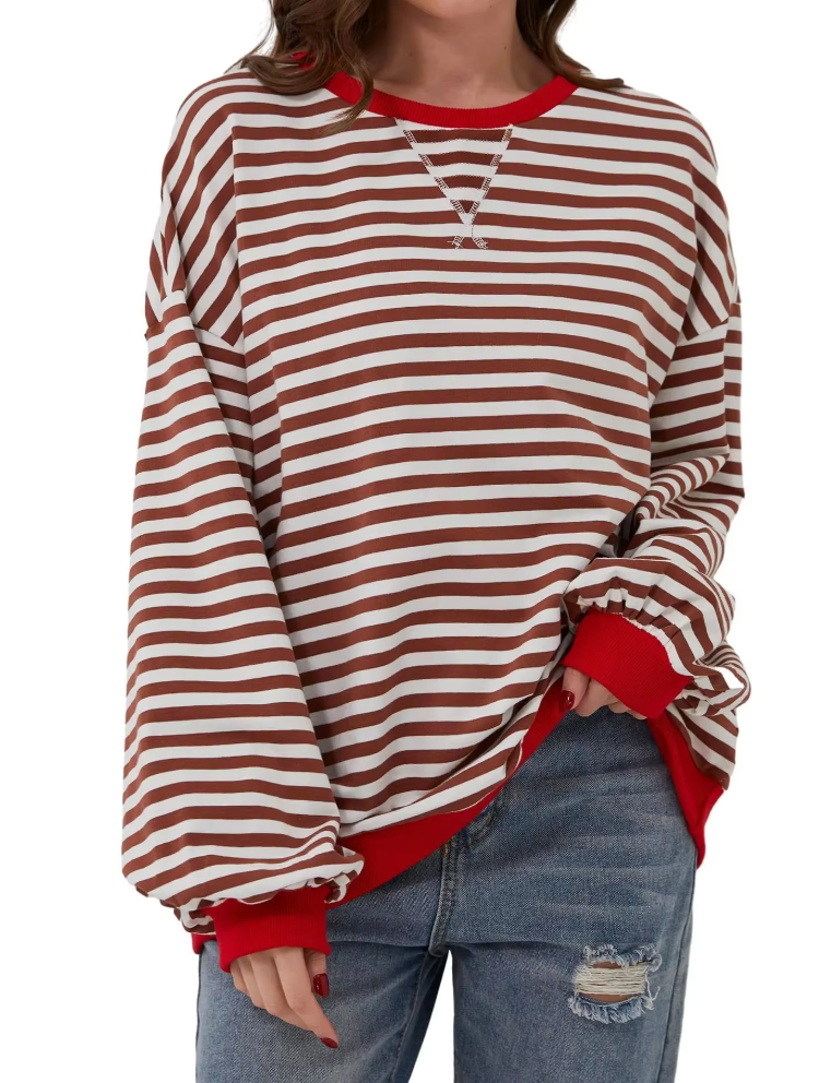 Helena | Schicker und bequemer Damenpullover mit Streifen