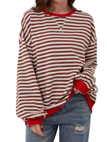 Helena | Schicker und bequemer Damenpullover mit Streifen