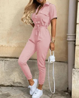 Button Down Jumpsuit - Zeitlos - Weiche Baumwolle - Perfekt für jede Gelegenheit