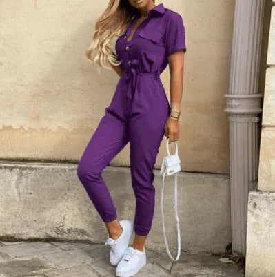 Button Down Jumpsuit - Zeitlos - Weiche Baumwolle - Perfekt für jede Gelegenheit