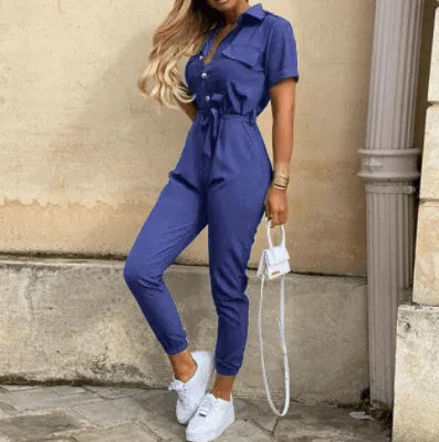 Button Down Jumpsuit - Zeitlos - Weiche Baumwolle - Perfekt für jede Gelegenheit